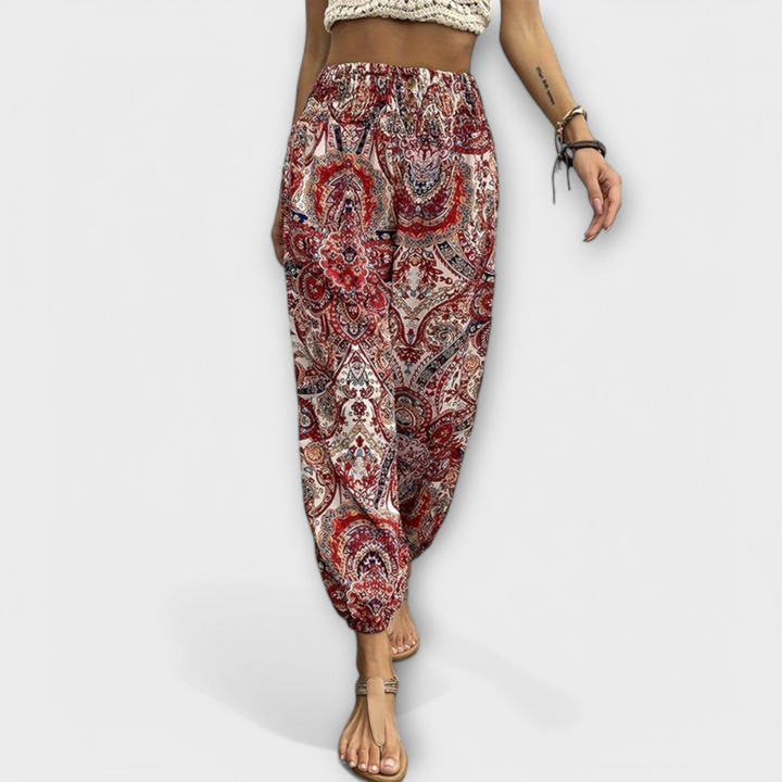 RACHEL - PANTS WITH GRAPHIC PRINT