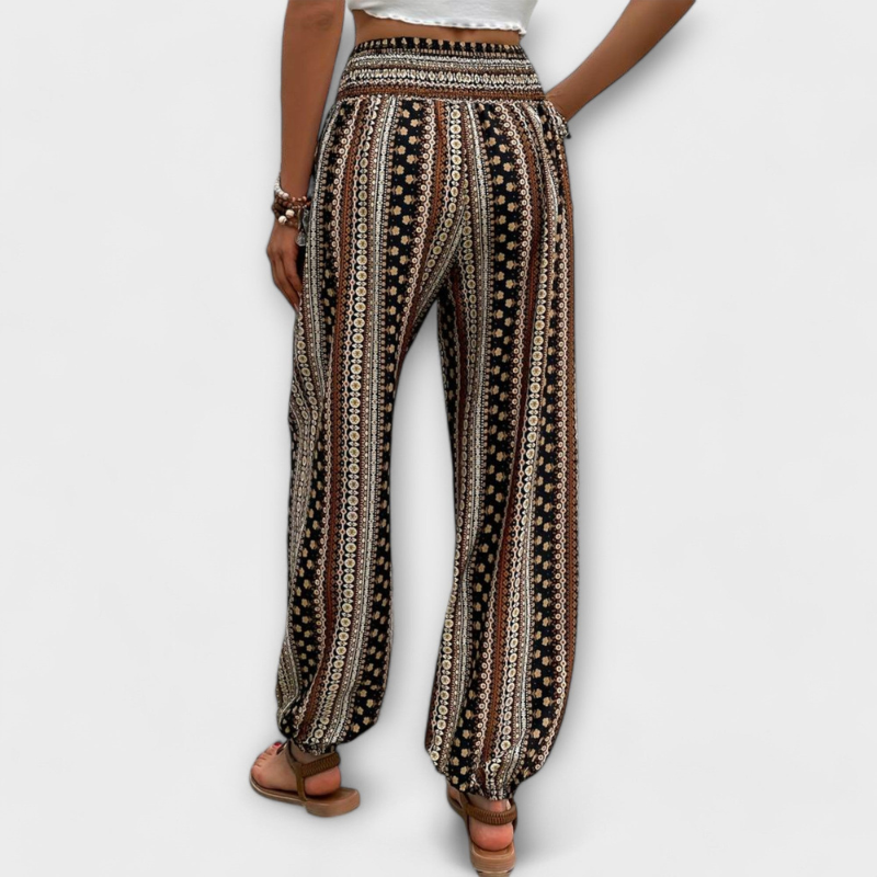 RACHEL - PANTS WITH GRAPHIC PRINT