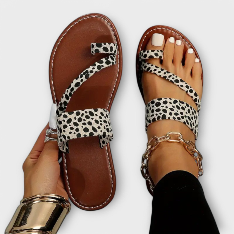 SIENNA - LEOPARD FLAT SLIDES