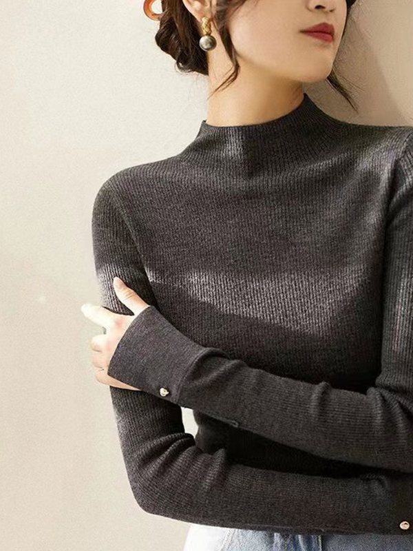 SOPHIA - CLASSIC TURLENECK SOLID SWEATER