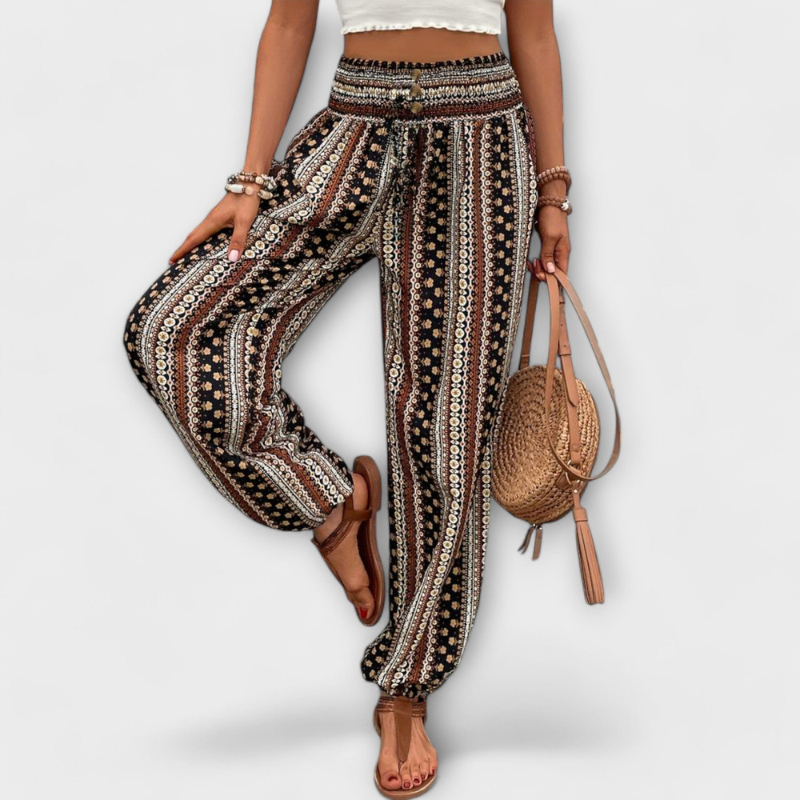 RACHEL - PANTS WITH GRAPHIC PRINT