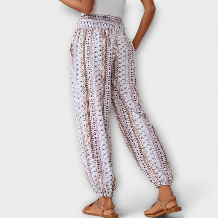 RACHEL - PANTS WITH GRAPHIC PRINT