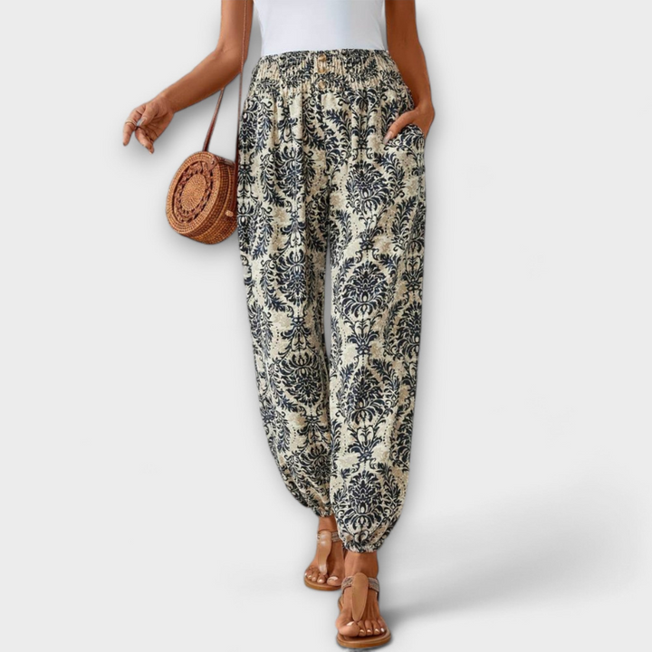 RACHEL - PANTS WITH GRAPHIC PRINT