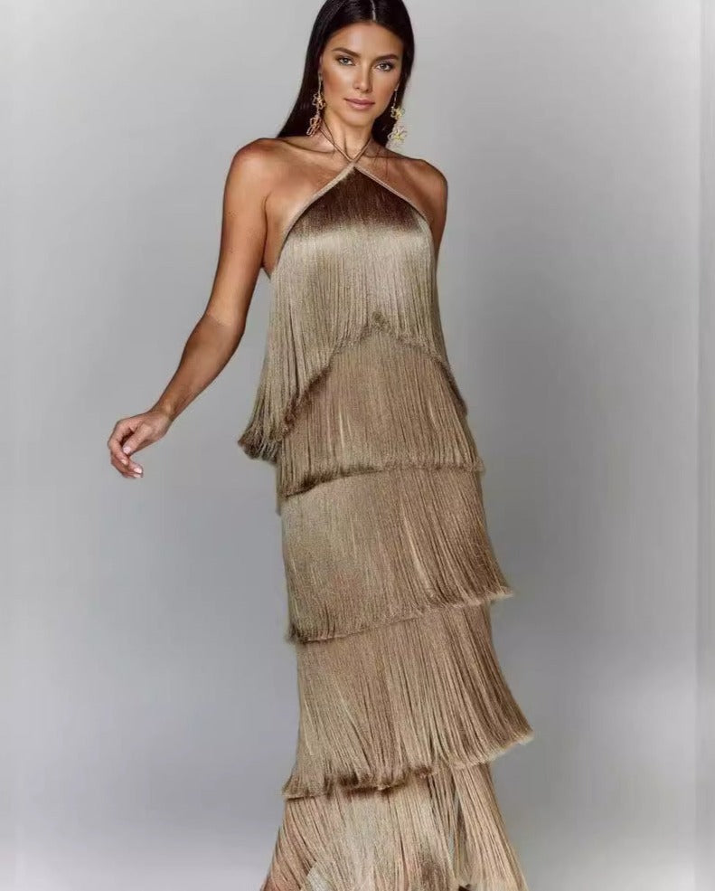 EDEN - ELEGANT DRESS WITH TASSELS