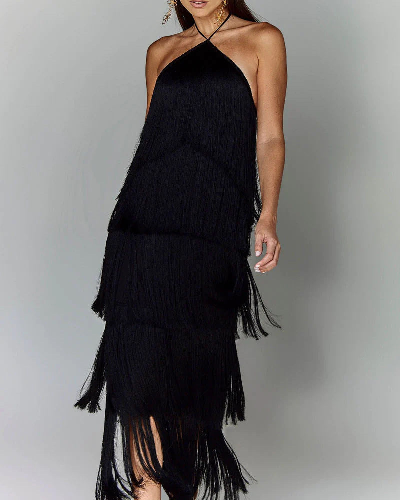 EDEN - ELEGANT DRESS WITH TASSELS