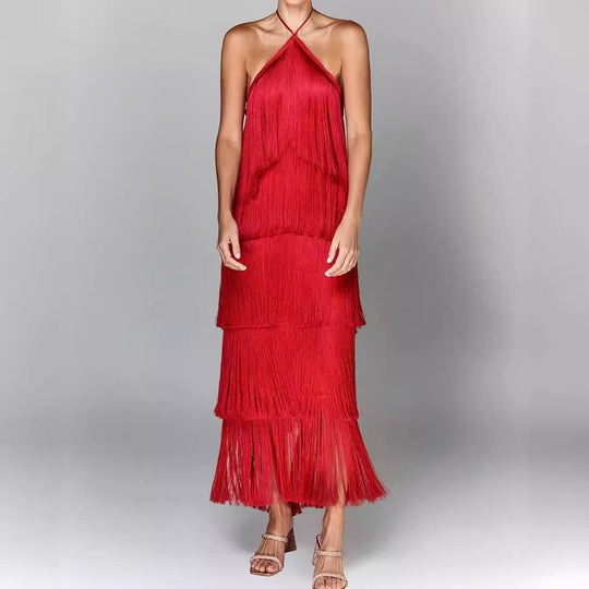 EDEN - ELEGANT DRESS WITH TASSELS