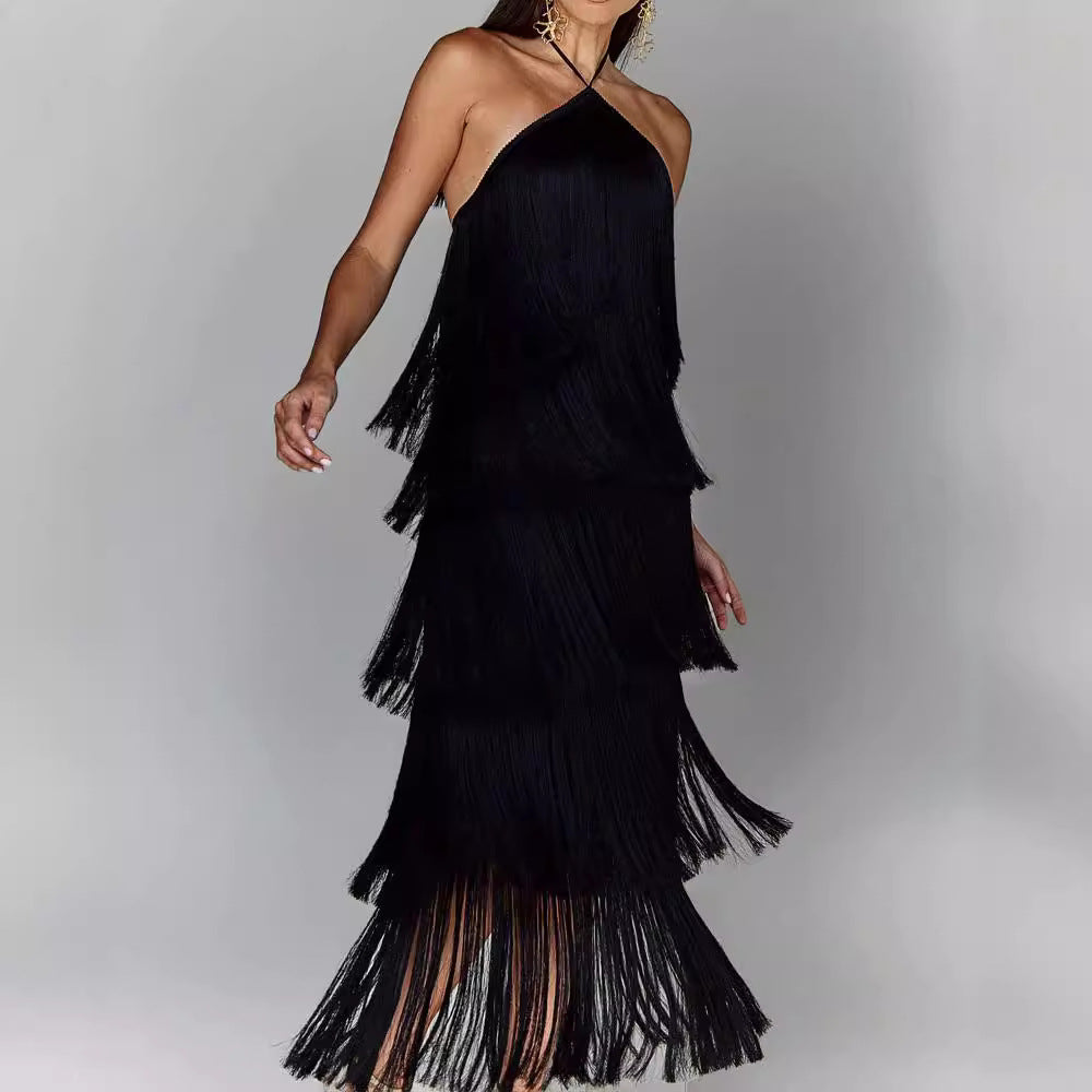 EDEN - ELEGANT DRESS WITH TASSELS