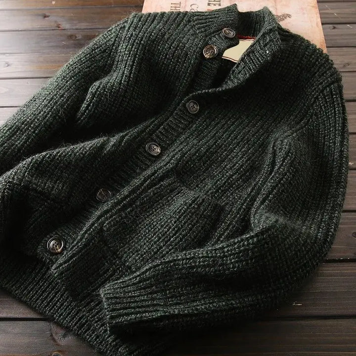 LEVI - STAND COLLAR CARDIGAN